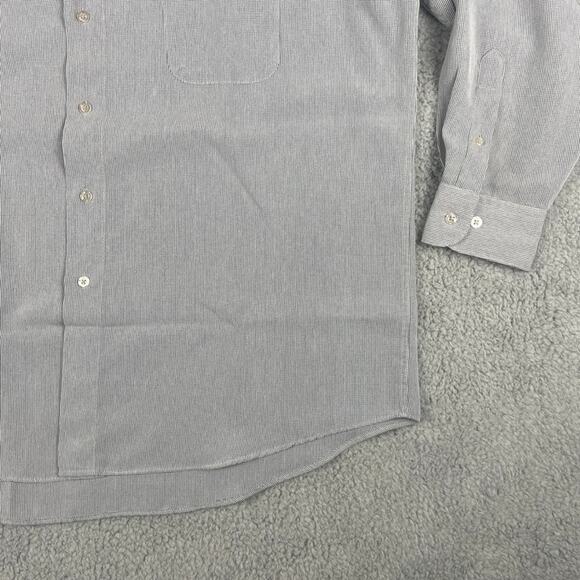 Daniel Hechter Men's 17.5-32/33 Blue 100% Polyester Long Sleeve Button Up Shirt - Picture 7 of 16